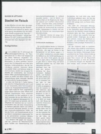 Russen in Lettland: Stachel im Fleisch