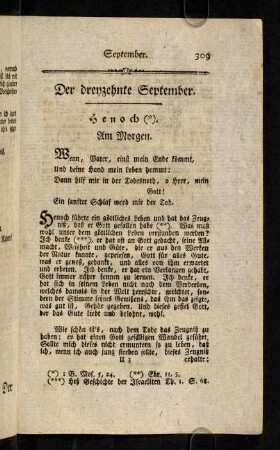 309-320, Der dreyzehnte-funfzehnte September.
