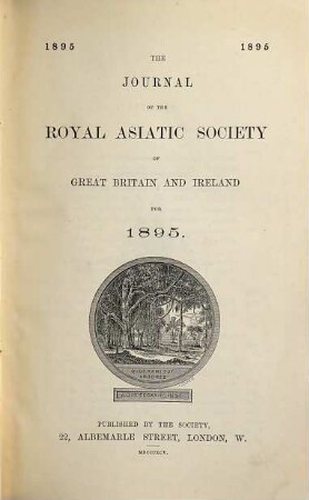 Journal of the Royal Asiatic Society. 1895