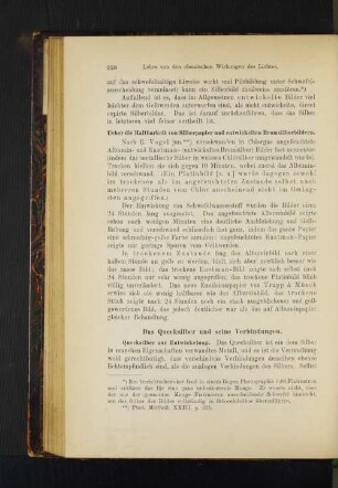 Das Quecksilber und seine Verbindungen.