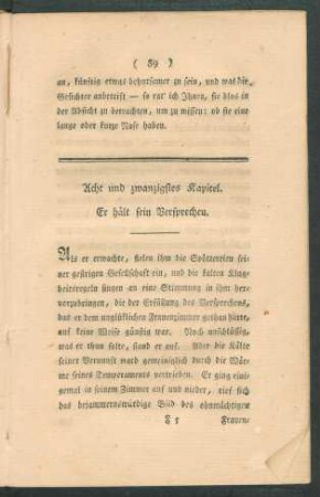 Acht und zwanzigstes Kapitel. Er hält sein Versprechen.