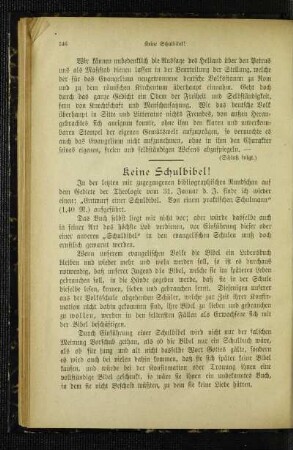 Keine Schulbibel