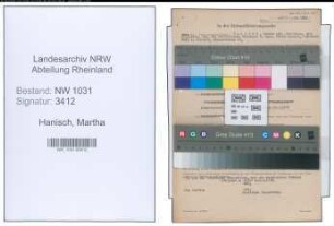 Entnazifizierung Martha Hanisch , geb. 23.07.1904 ()