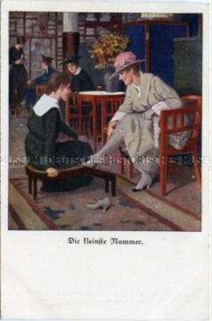 Dame im Schuhgeschäft