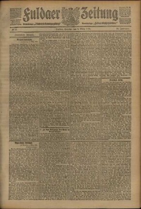Zweite Ausgabe vom Samstag, den 06. März 1909.