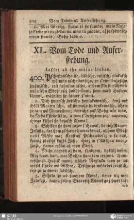 XL. Vom Tode und Auferstehung