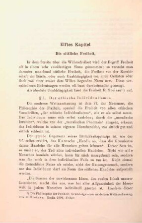 § 1. Der ethische Individualismus.