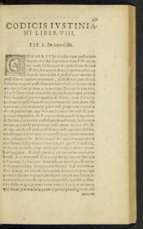 Codicis Iustiniani Liber VIII.