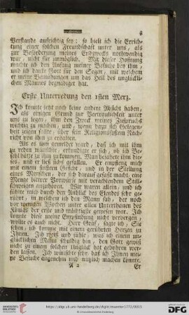 Erste Unterredung den 1sten Merz