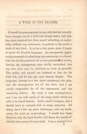 A word to the reader