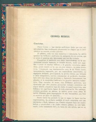 Crónica musical : Conciertos