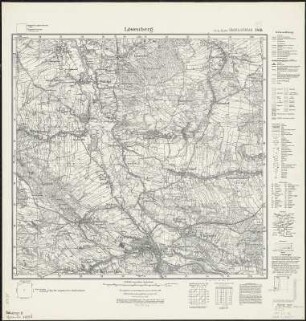Meßtischblatt 2819 : Löwenberg, 1937 : Löwenberg. - Hrsg. 1888, bericht. 1929, einz. Nachtr. 1937. - 1:25000. - [Berlin]: Reichsamt für Landesaufnahme, 1937. - 1 Kt.