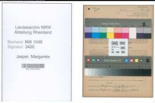 Entnazifizierung Margarete Jasper , geb. 29.11.1906 (Einzelhaendlerin)