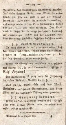 §. 4. Chargirung rückwärts.