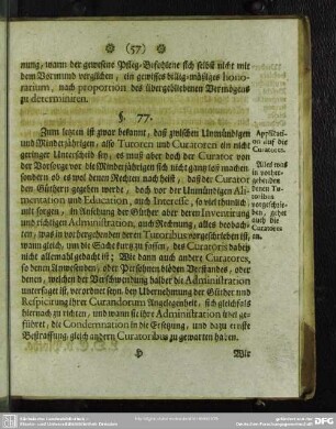 Application auf die Curatores. §. 77.