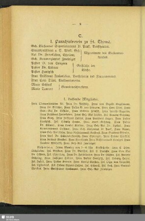 I. Parochialverein zu St. Thomä