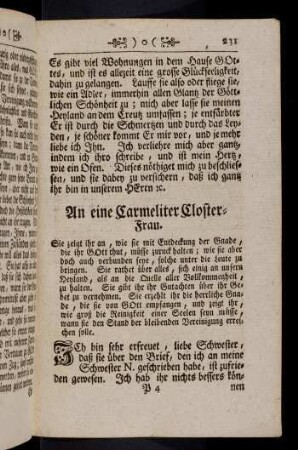231-246, An eine Carmeliter Closter-Frau