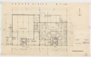 Wohn- und Geschäftshaus Prager Platz 4, Berlin-Wilmersdorf: Grundriss Erdgeschoss 1:100