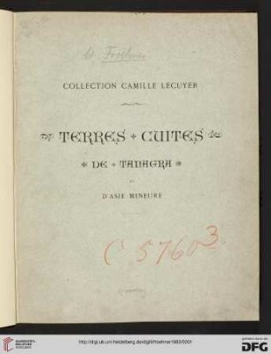Terres cuites de Tanagra et d'Asie Mineure : vente aux enchères publiques, Hôtel des Commissaires-Priseurs, les jeudi 26, vendredi 27 et samedi 28 avril 1883