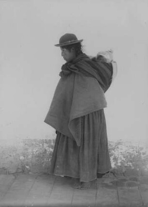 Aymara-Frau mit Kind, La Paz