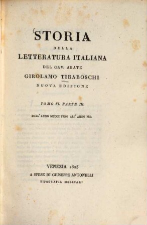 Storia della letteratura italiana, 14. Dall'anno MCCCC fino all'anno MD
