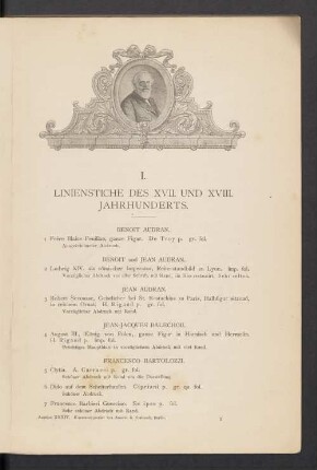 I. Linenstiche des XVII. und XVIII. Jahrhunderts