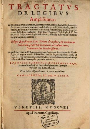 Tractatus de Legibus