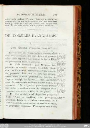 De Consiliis Evangelicis.