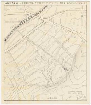 Gesamtbebauungsplan Ankara Teilbebauungsplan äußere Stadt: Grundplan 1:2000, Cebeci (östliche Vorstadt)