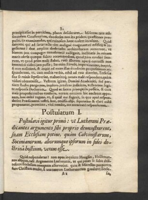 Postulatum I.