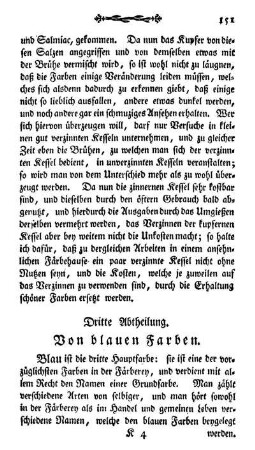 Dritte Abtheilung. Von blauen Farben