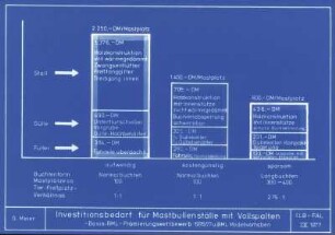 Investitionsbedarf für Mastbullenställe mit Vollspalten (Basis BML Prämierungsweettbewerb 1976/77 und BML Modellvorhaben