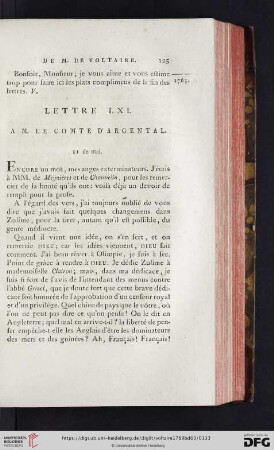 (Lettre LXI - LXX)