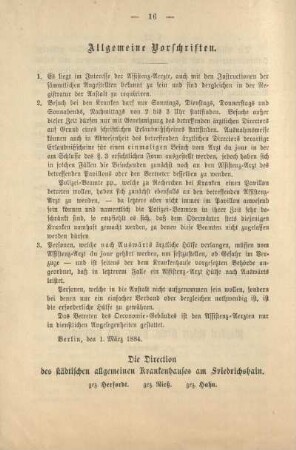 Allgemeine Vorschriften