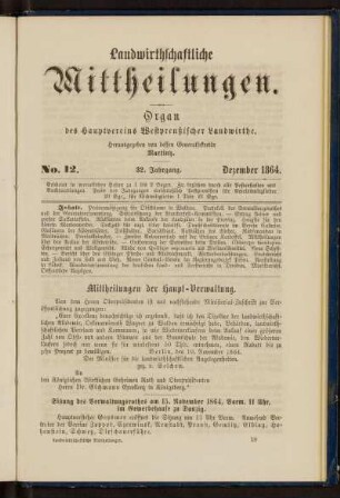 No. 12. 32. Jahrgang. Dezember 1864.