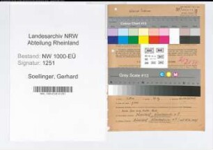 Entnazifizierung Gerhard Soellinger, geb. 20.02.1904 (Bueroangest.)