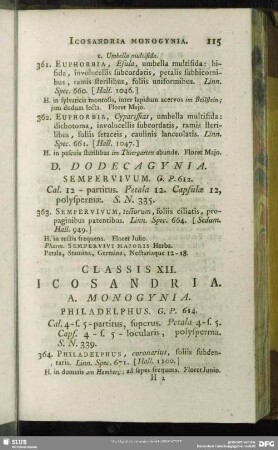 Classis XII. Icosandria