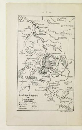Lauf des Rheines bei Düsseldorf
