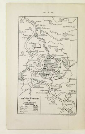 Lauf des Rheines bei Düsseldorf