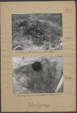 Einschlag einer Fliegerbombe in ein Kornfeld