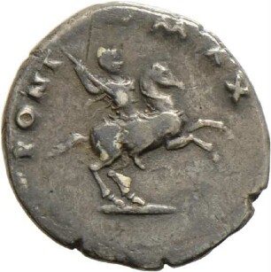 Denar des Otho mit Darstellung des Kaisers zu Pferd