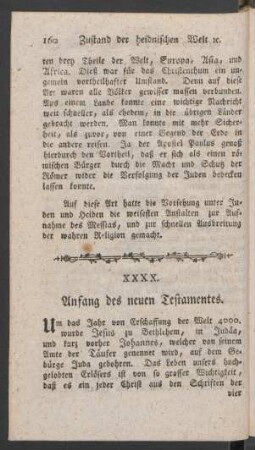 XXX. Anfang des neuen Testamentes