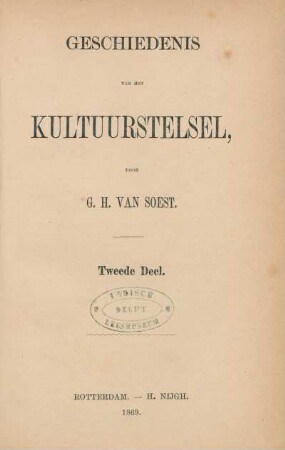 Deel 2: Geschiedenis van het kultuurstelsel