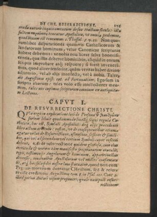 Caput I. De Resurrectione Christi.