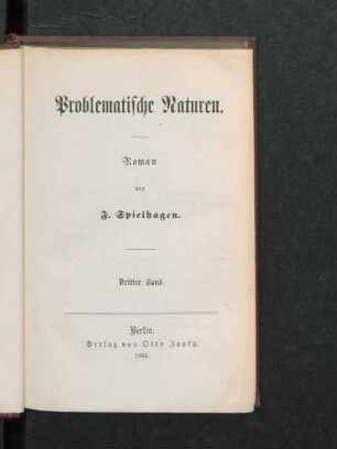 Bd. 3: Problematische Naturen