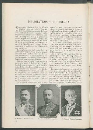 Diplomáticos y diplomacia.
