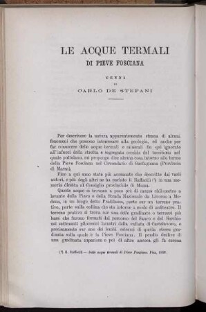 Le Acque Termali Di Pieve Fosciana