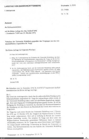 Drucksachen 501-820: Anträge, Anfragen, Gesetzentwürfe