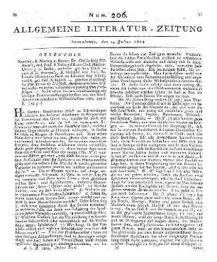 1804: Allgemeine Literatur-Zeitung