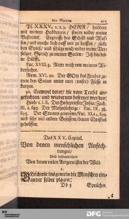 Das XXV. Capitel.